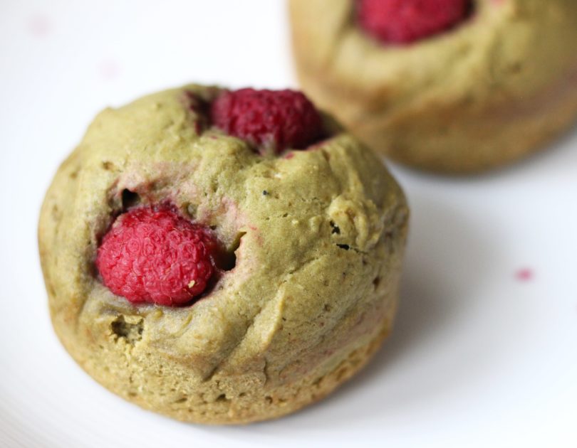 muffins-matcha-framboises